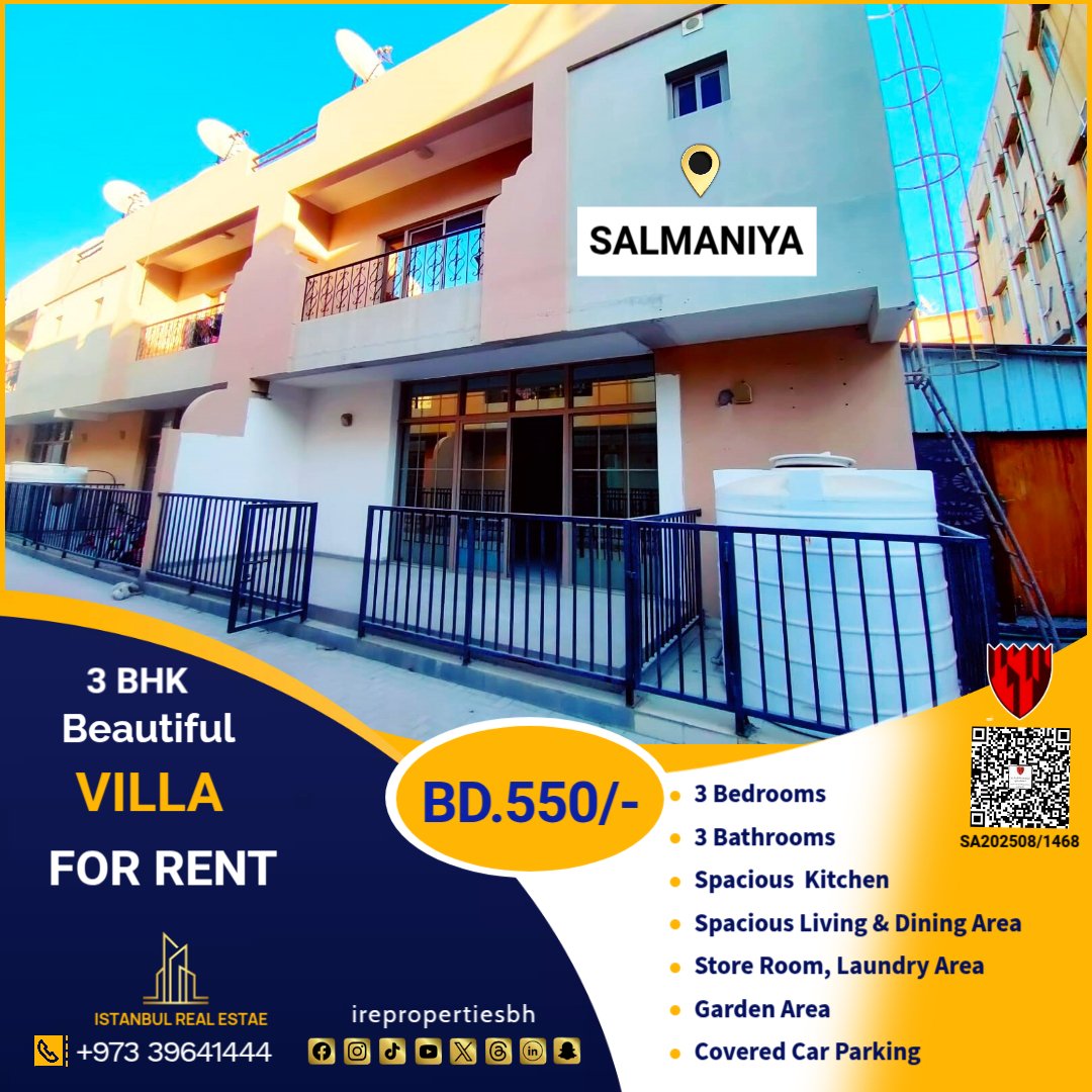 3 Bhk Beautiful Villa For Rent In Salamniya Bd.550/-