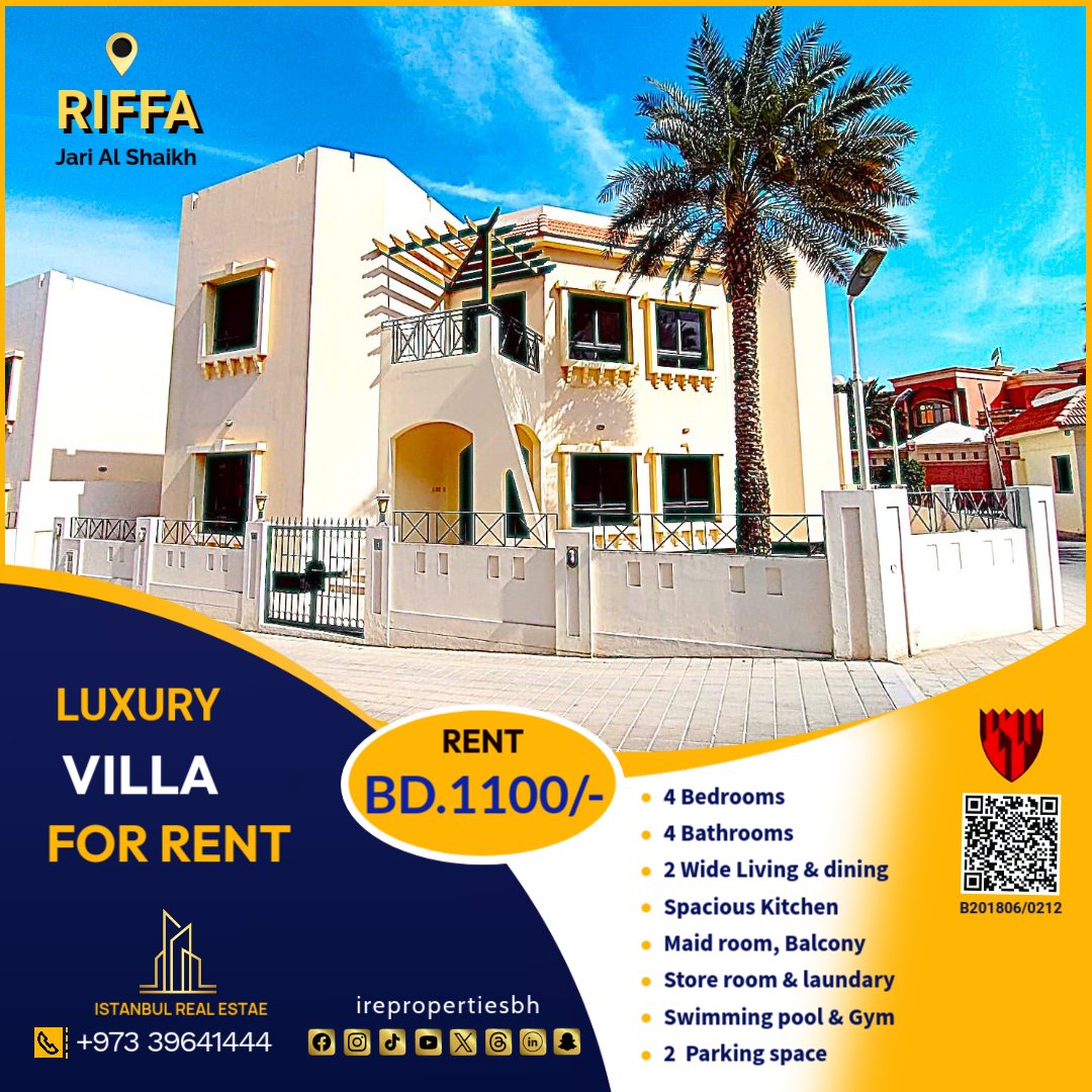Semi Furnished Luxury Villa For Rent In Jari Al Shaikh-riffa, Bd.1100/-