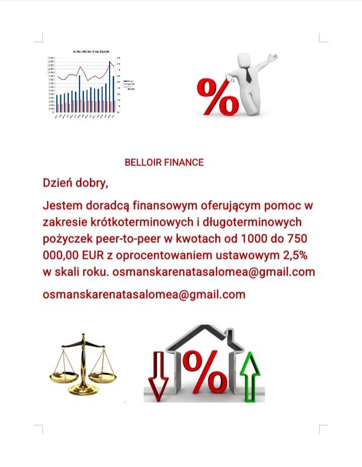 Świadectwo Ofert Pożyczek Pieniężnych Otrzymane Od Pani Osmanskarenatasalomea@gmail.com