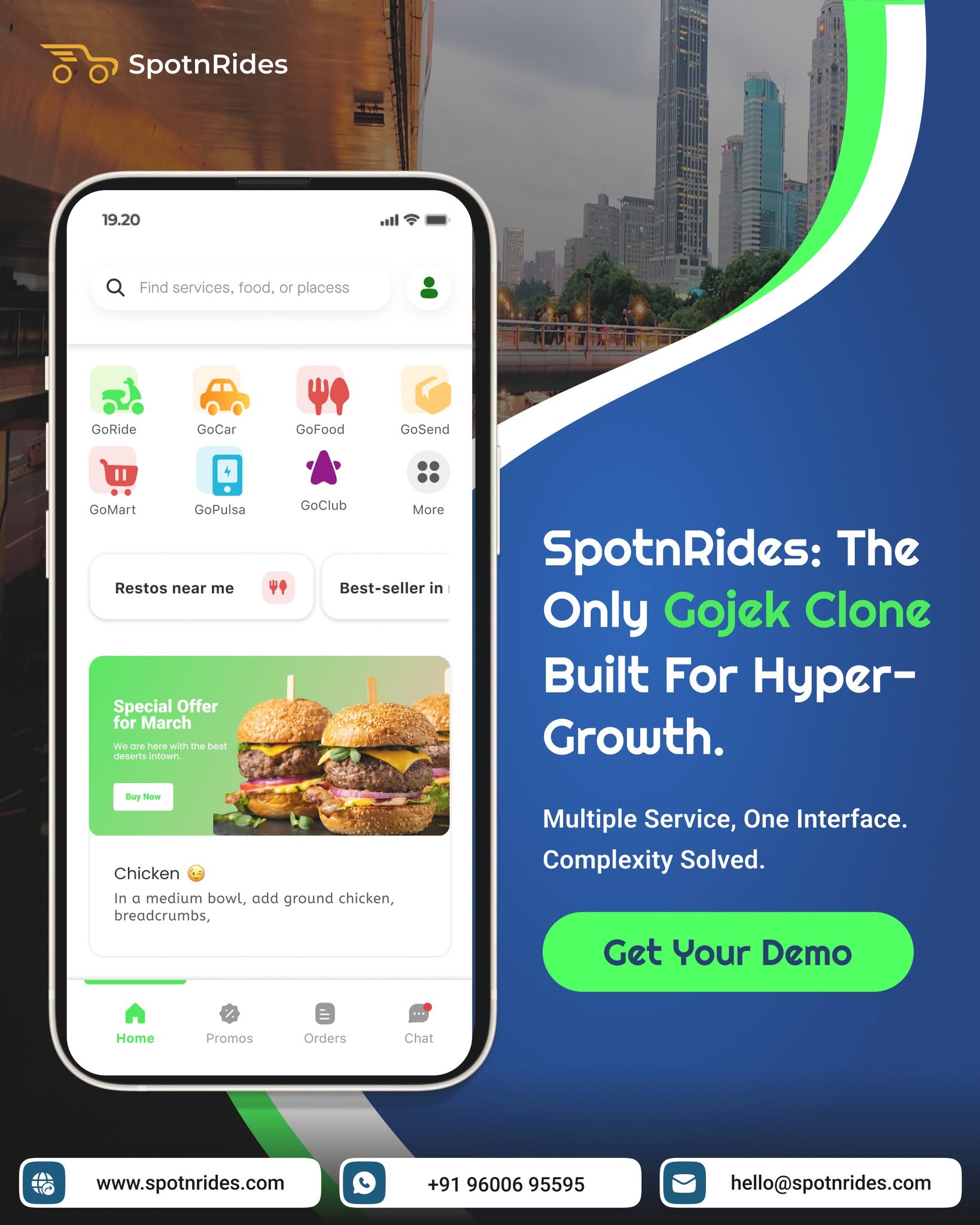 Gojek Clone – All-in-one Multi-service App Solution