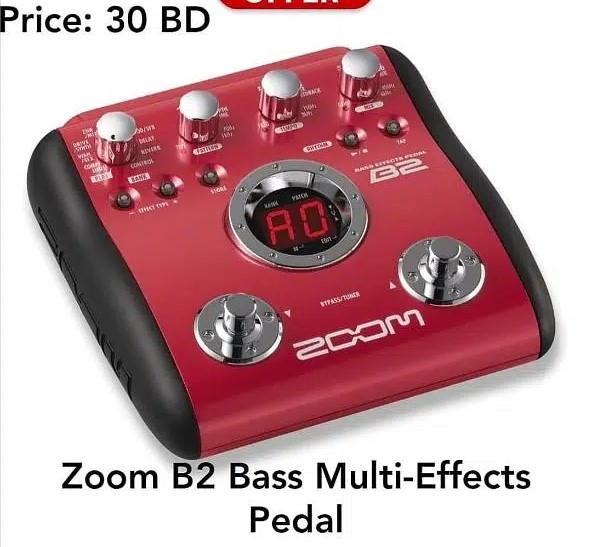 New Zoom B2 Bass Multi-effects Pedal Available Now In Stock