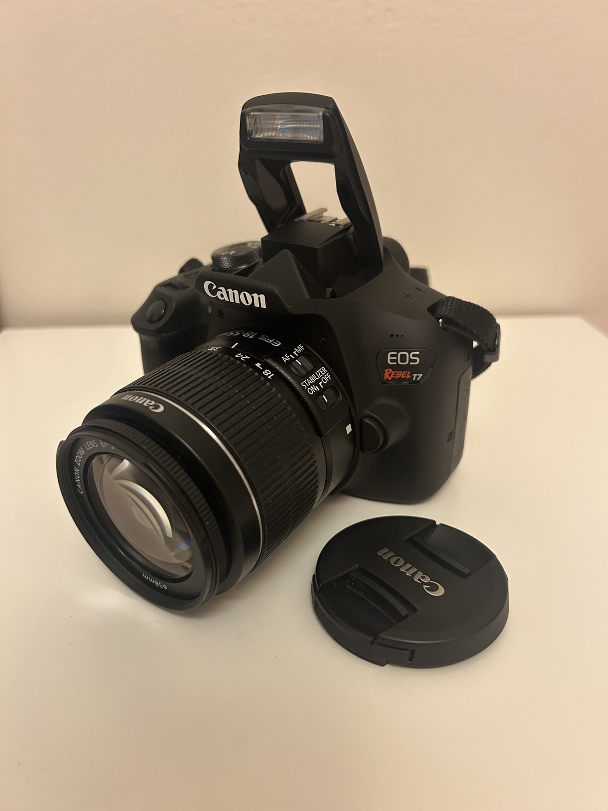 Canon Eos Rebel T7 Dslr Camera 24.1mp W/ Ef-s 18-55mm Is Ii Lens Tested