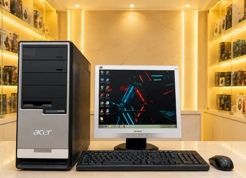 Acer Cpu 17’inch Monitor 2gb/80gb Hdd Computer Set Bd 20 Only