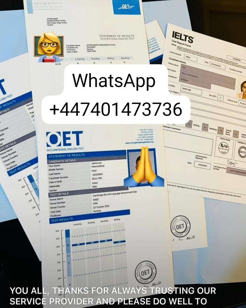 Get Passport, Ielts, Toefl, Pte,geothe,oet,nclex  +447401473736